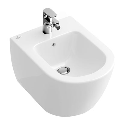 Суспендирано биде Villeroy&Boch Subway 2.0 с бял завършек Alpin CeramicPlus