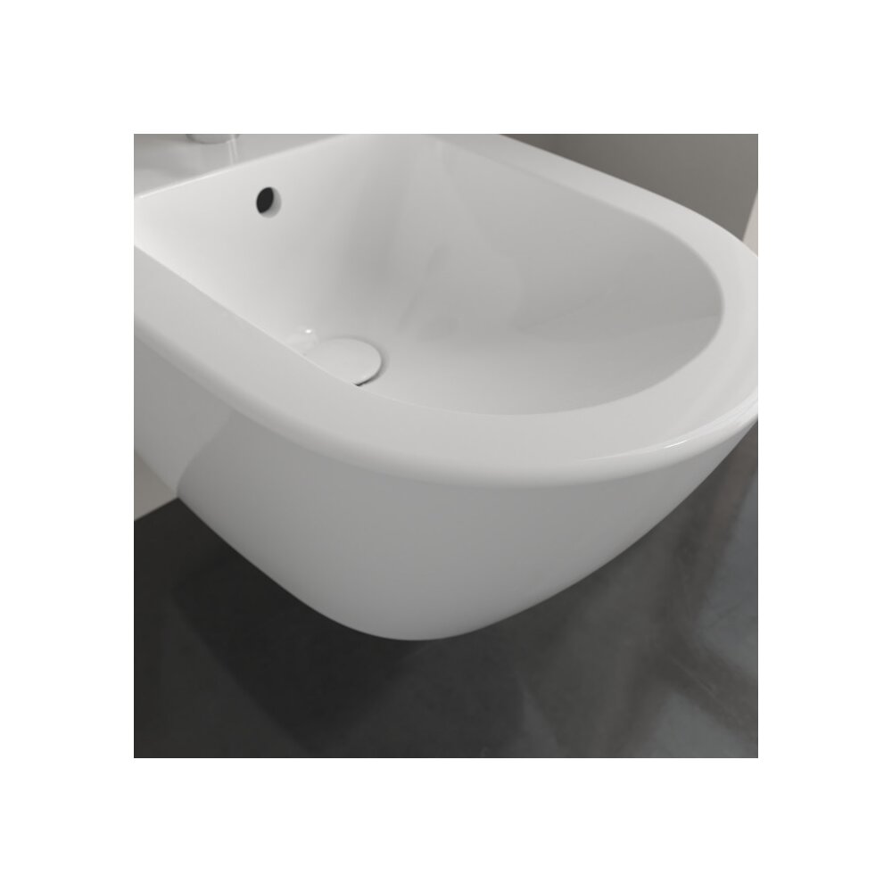 Суспендирано биде Villeroy&Boch Subway 2.0 с бял завършек Alpin CeramicPlus
