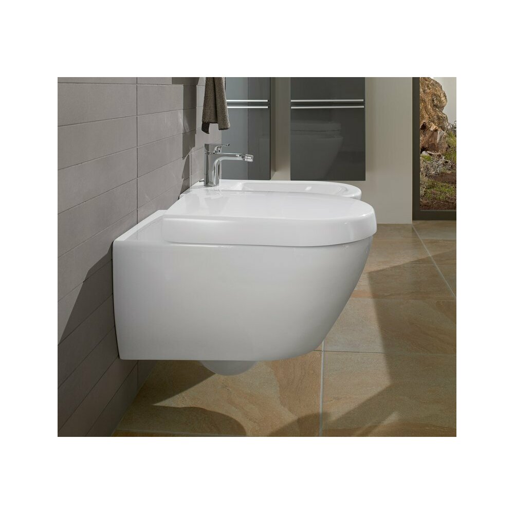 Суспендирано биде Villeroy&Boch Subway 2.0 с бял завършек Alpin CeramicPlus