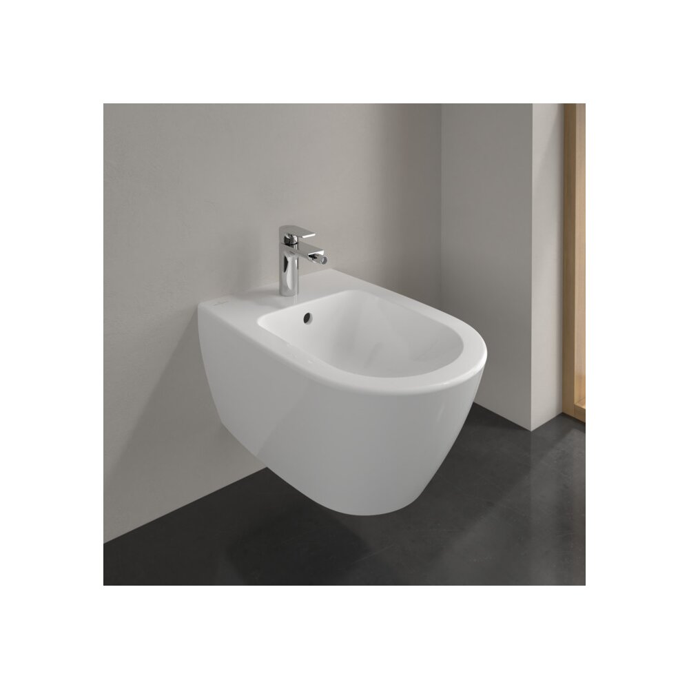 Суспендирано биде Villeroy&Boch Subway 2.0 с бял завършек Alpin CeramicPlus
