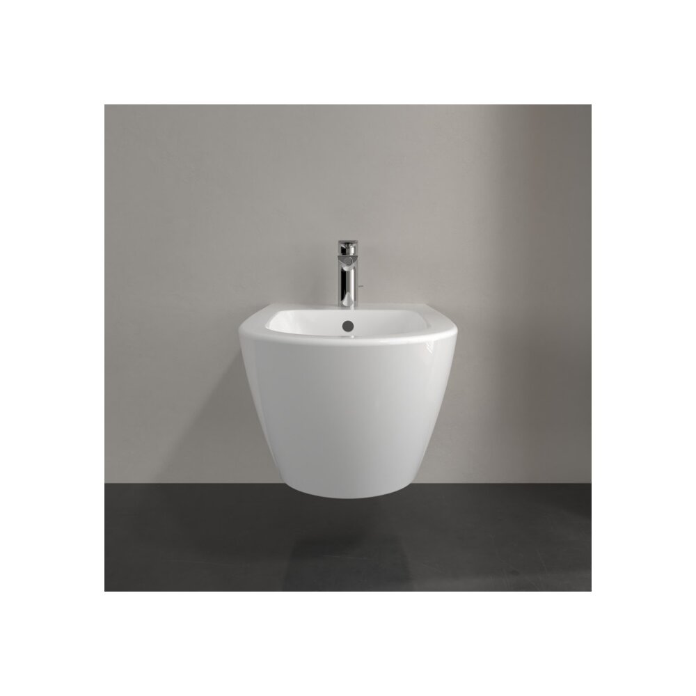 Суспендирано биде Villeroy&Boch Subway 2.0 с бял завършек Alpin CeramicPlus