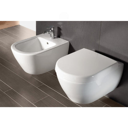 Суспендирано биде Villeroy&Boch Subway 2.0 с бял завършек Alpin CeramicPlus