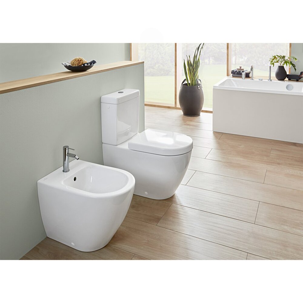 Суспендирано биде Villeroy&Boch Subway 2.0 с бял завършек Alpin CeramicPlus
