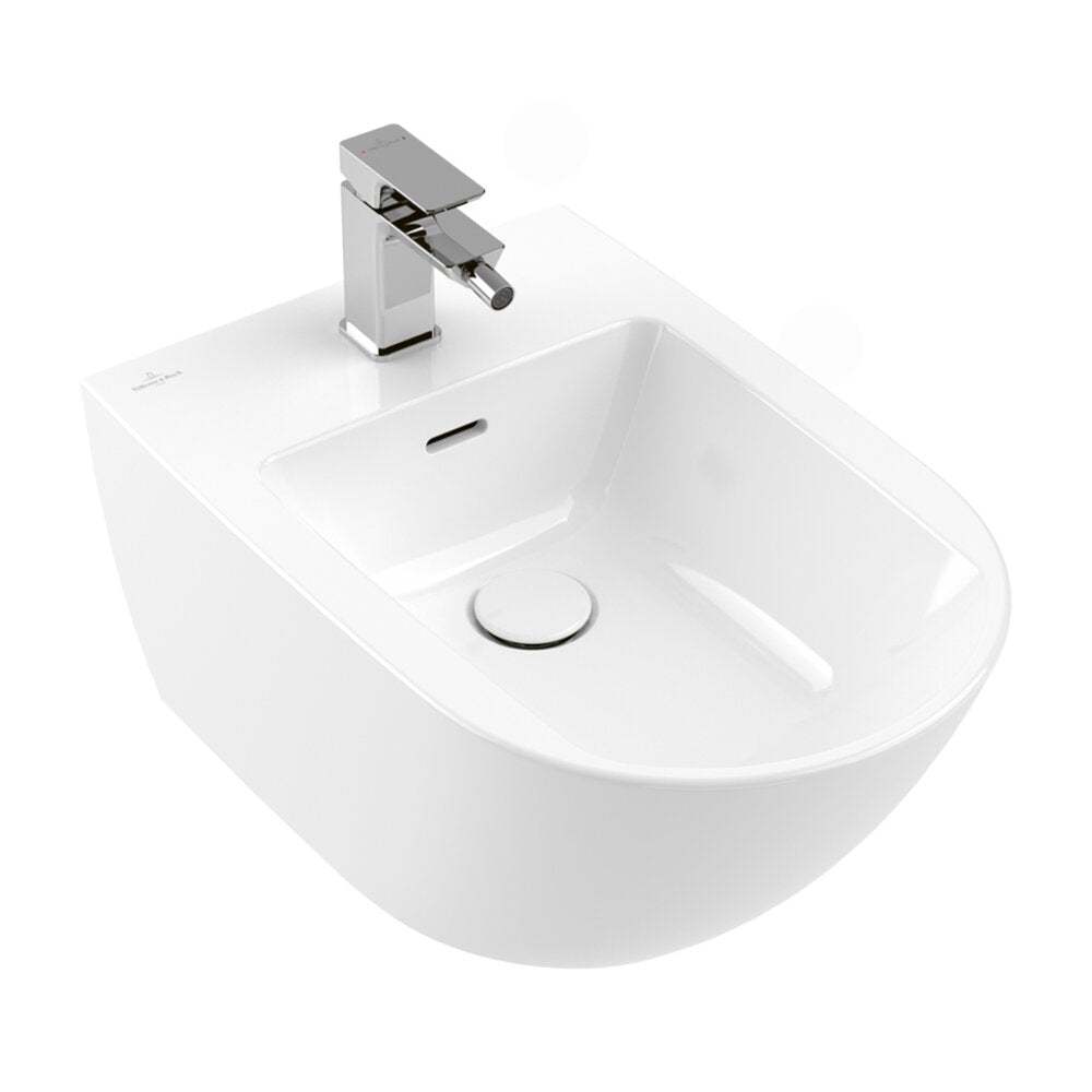 Суспендирано биде Villeroy&Boch Subway 3.0 с бял завършек Alpin CeramicPlus
