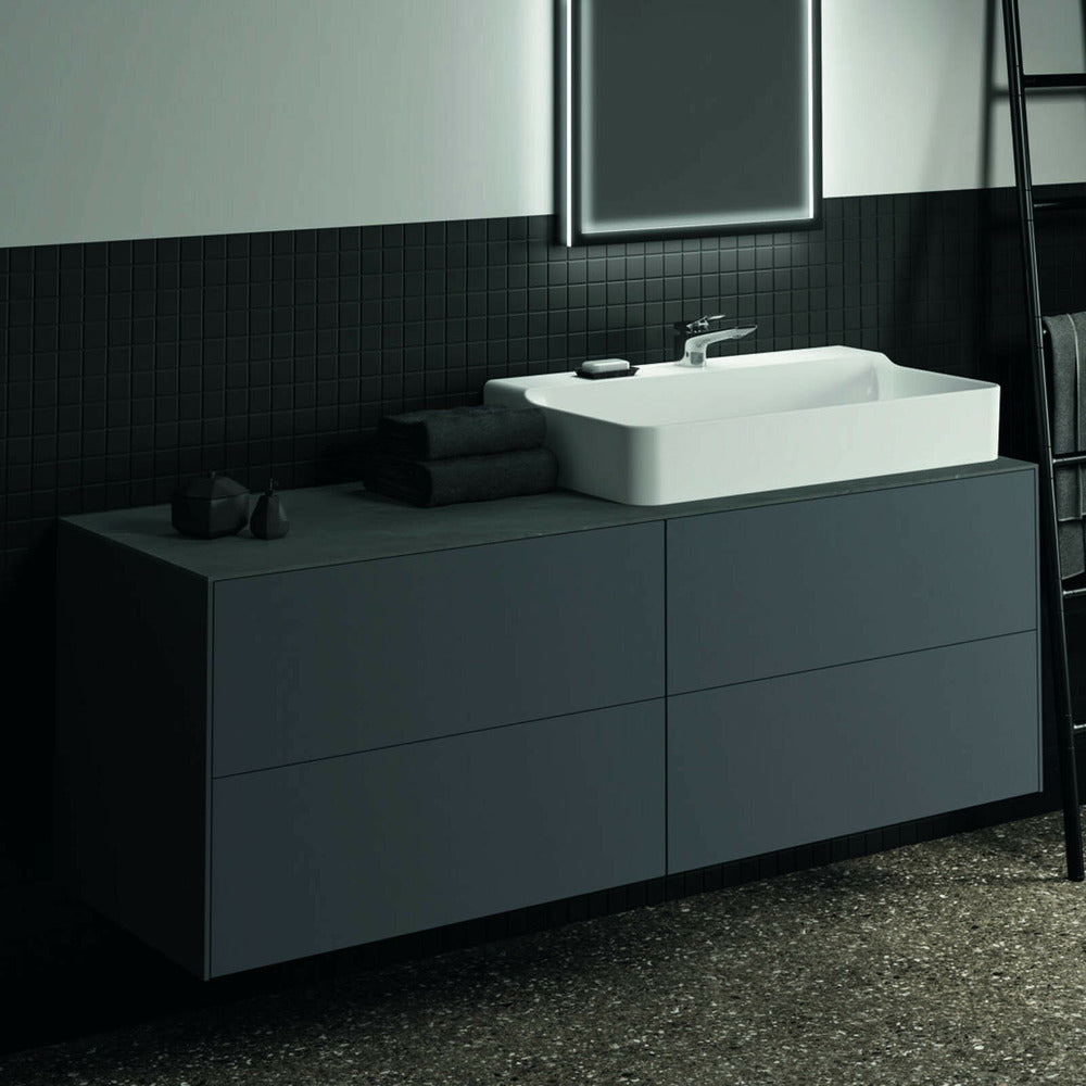 Керамичен плот за мивка Ideal Standard Atelier Conca 160 см, светло сив финиш