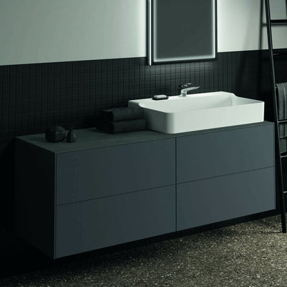 Керамичен плот за мивка Ideal Standard Atelier Conca 160 см, светло сив финиш