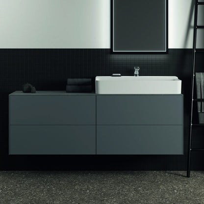 Керамичен плот за мивка Ideal Standard Atelier Conca 160 см, светло сив финиш