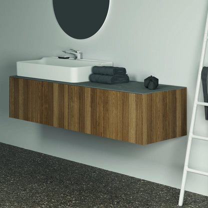 Керамичен плот за мивка Ideal Standard Atelier Conca 160 см, светло сив финиш