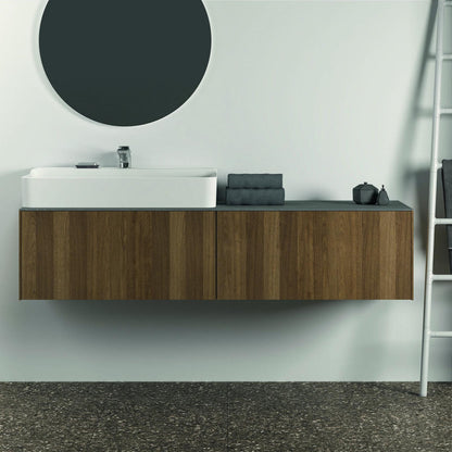 Керамичен плот за мивка Ideal Standard Atelier Conca 160 см, светло сив финиш