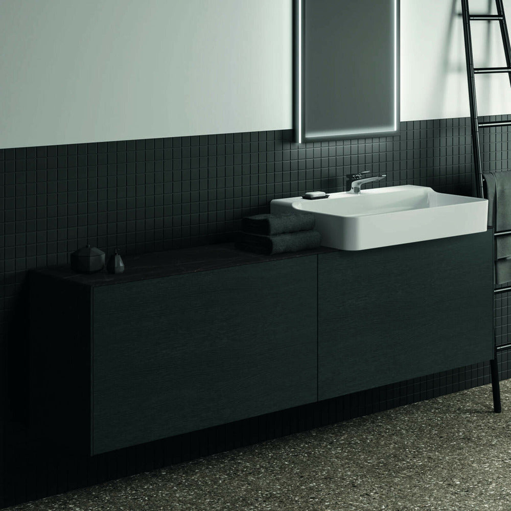 Ideal Standard Atelier Conca Ceramic Washbasin Top Black Marble Finish 200 cm