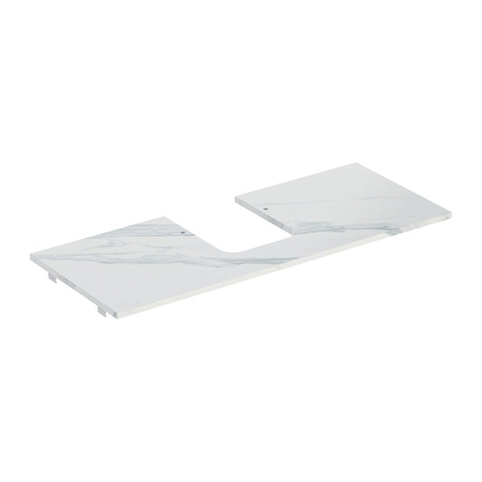 Geberit One Washbasin Top with Central Cutout 120 cm White Marble