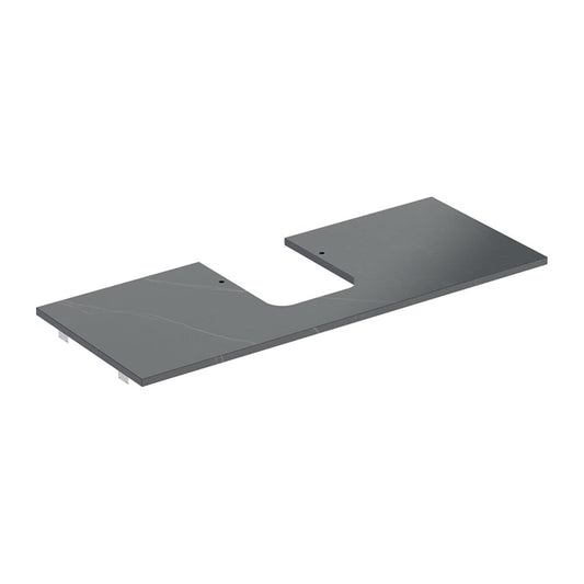 Geberit One Washbasin Top with Central Cutout 120 cm Black Marble