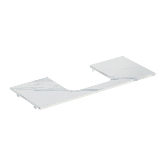 Geberit One Washbasin Top with Central Cutout White Marble 120 cm