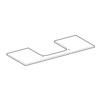Блат за умивалник Geberit One с централно изрязване тип бял мрамор 120 см