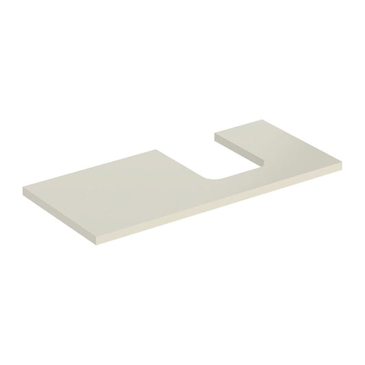 Geberit One Washbasin Top with Right Cutout 105 cm Glossy Sand Grey