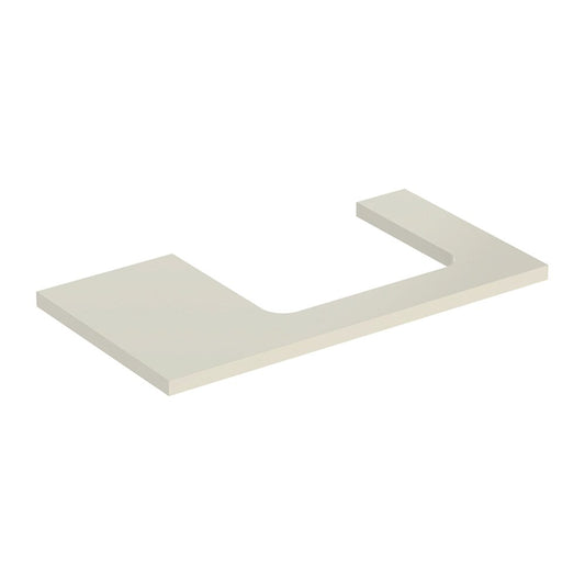 Geberit One Washbasin Top with Right Cutout Glossy Sand Grey 90 cm
