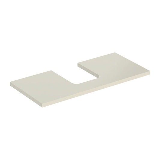 Geberit One Washbasin Top with Center Cutout 105 cm Glossy Sand Grey