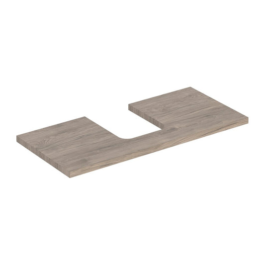 Geberit One Washbasin Top with Center Cutout 105 cm Hickory Walnut