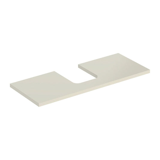 Geberit One Washbasin Top with Center Cutout 120 cm Glossy Sand Grey