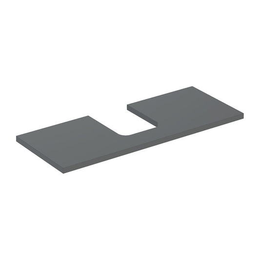 Geberit One Washbasin Top with Center Cutout 120 cm Matte Lava