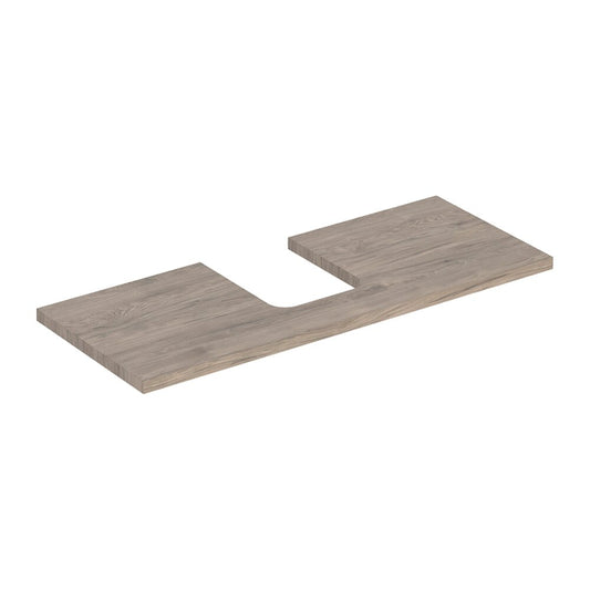Geberit One Washbasin Top with Center Cutout 120 cm Hickory Walnut