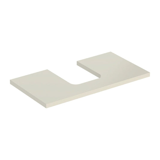 Geberit One Washbasin Top with Center Cutout 75 cm Glossy Sand Grey