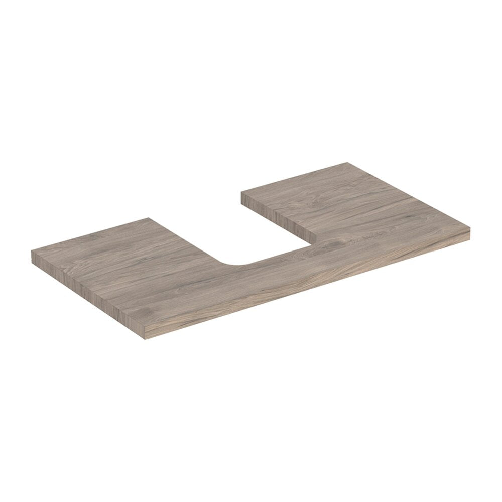 Geberit One Washbasin Top with Center Cutout 90 cm American Walnut Hickory