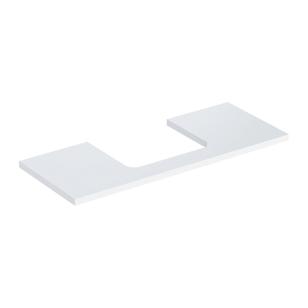Geberit One Washbasin Top with Center Cutout Glossy White 120 cm