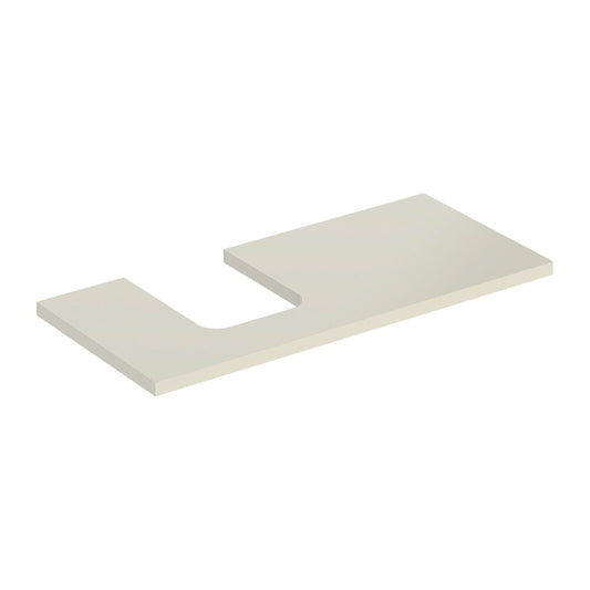 Geberit One Washbasin Top with Left Cutout 105 cm Glossy Sand Grey
