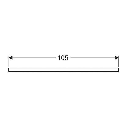 Geberit One Washbasin Top with Left Cutout 105 cm Glossy Sand Grey