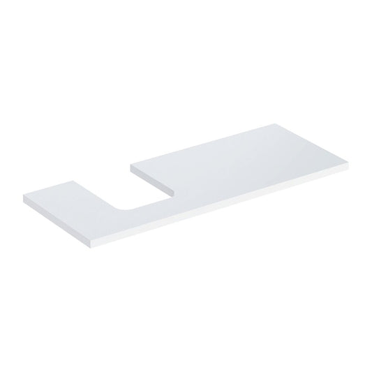 Geberit One Washbasin Top with Left Cutout 120 cm Glossy White