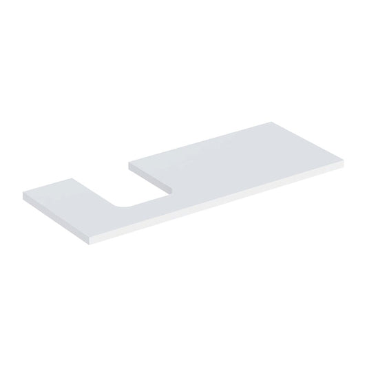 Geberit One Washbasin Top with Left Cutout 120 cm Matte White