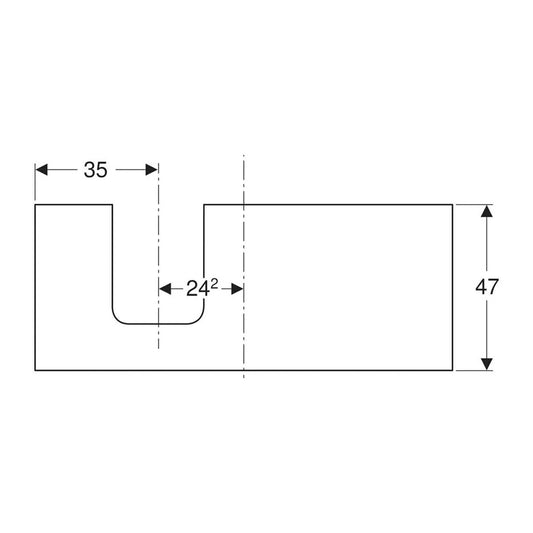 Geberit One Washbasin Top with Left Cutout 120 cm Glossy Sand Grey