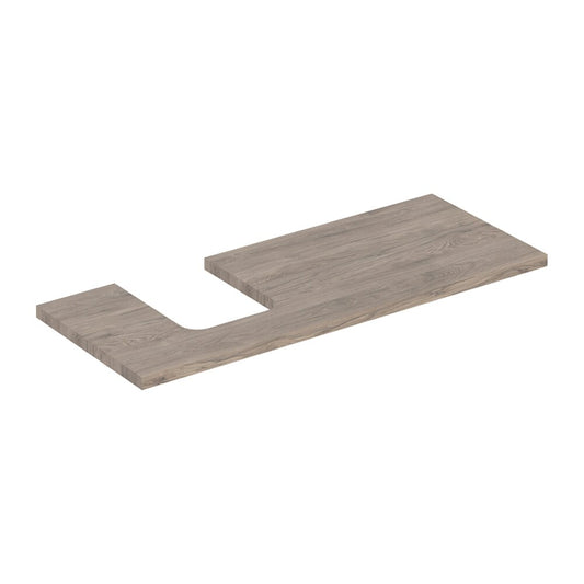 Geberit One Washbasin Top with Left Cutout 120 cm Hickory American Walnut