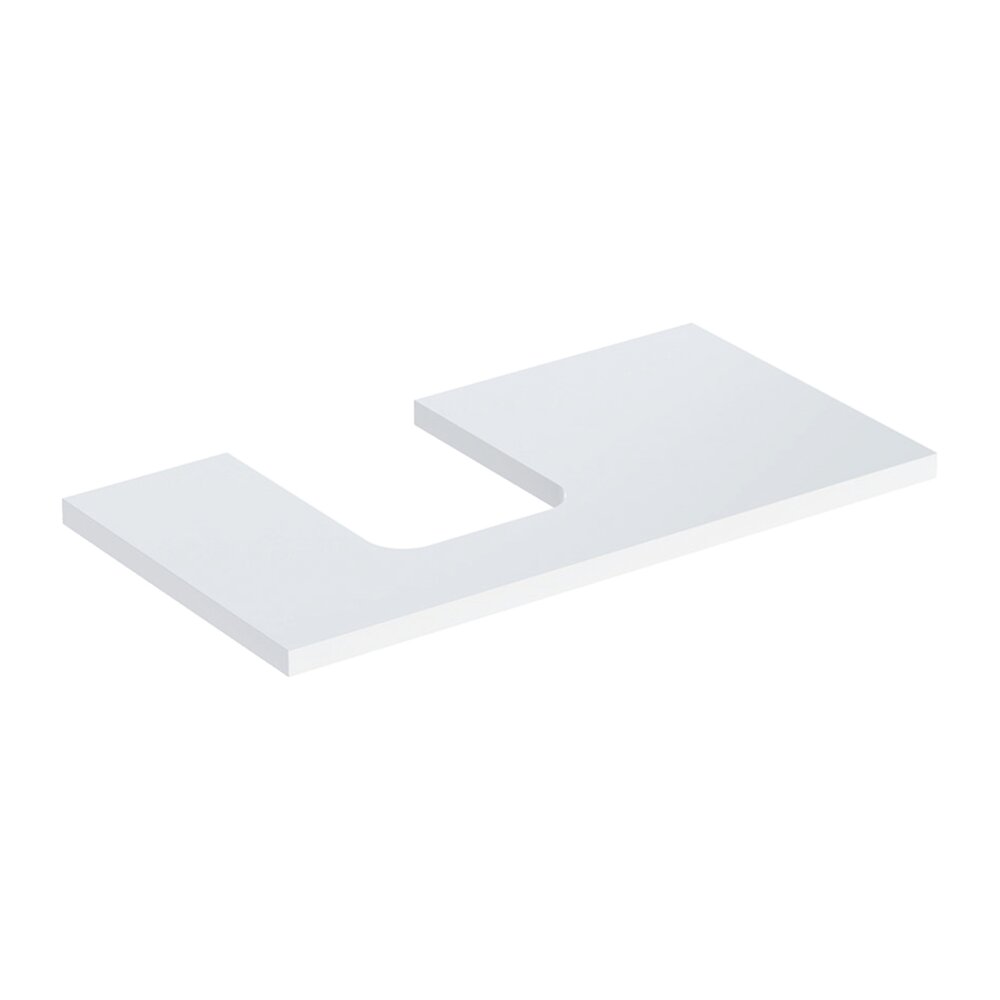 Geberit One Washbasin Top with Left Cutout 90 cm Glossy White