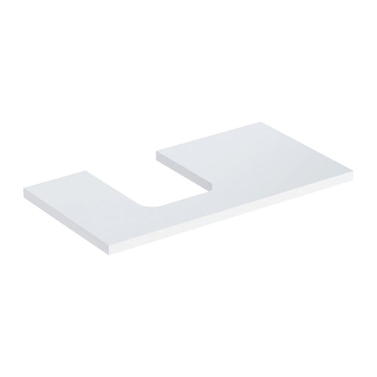 Geberit One Washbasin Top with Left Cutout 90 cm Glossy White