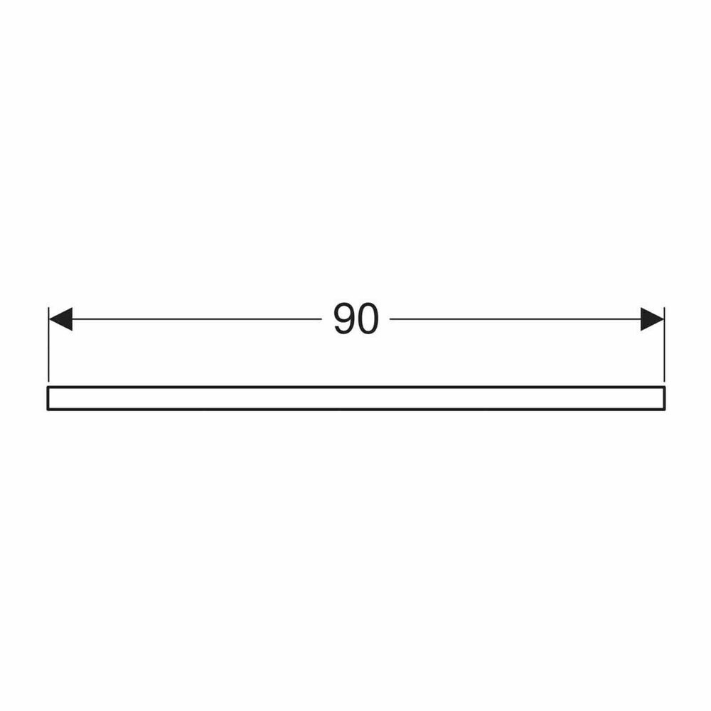 Блат за лавоар Geberit One с изрез вляво 90 см грейдж мат