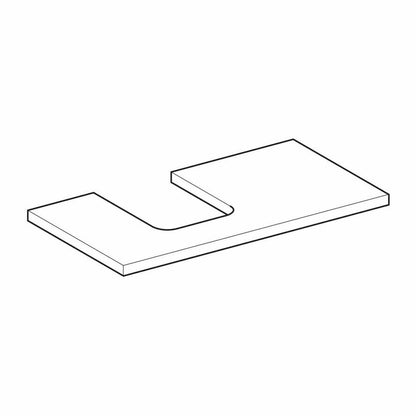 Блат за лавоар Geberit One с изрез вляво 90 см грейдж мат