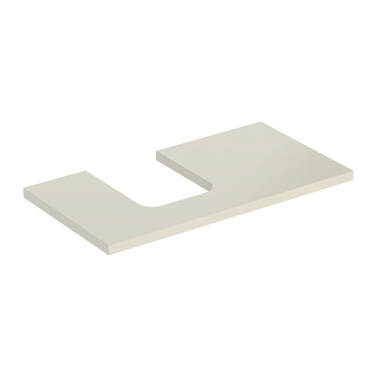 Geberit One Washbasin Top with Left Cutout 90 cm Glossy Sand Grey