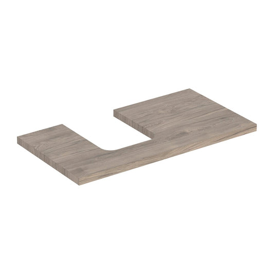 Geberit One Washbasin Top with Left Cutout 90 cm Hickory Walnut