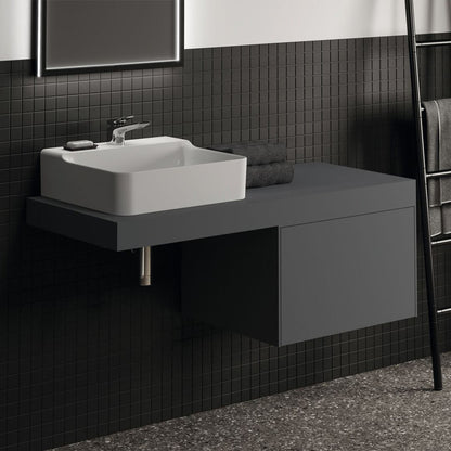 Ideal Standard Atelier Conca Washbasin Top Without Cutout Matte Anthracite 120 cm