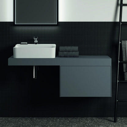 Ideal Standard Atelier Conca Washbasin Top Without Cutout Matte Anthracite 120 cm