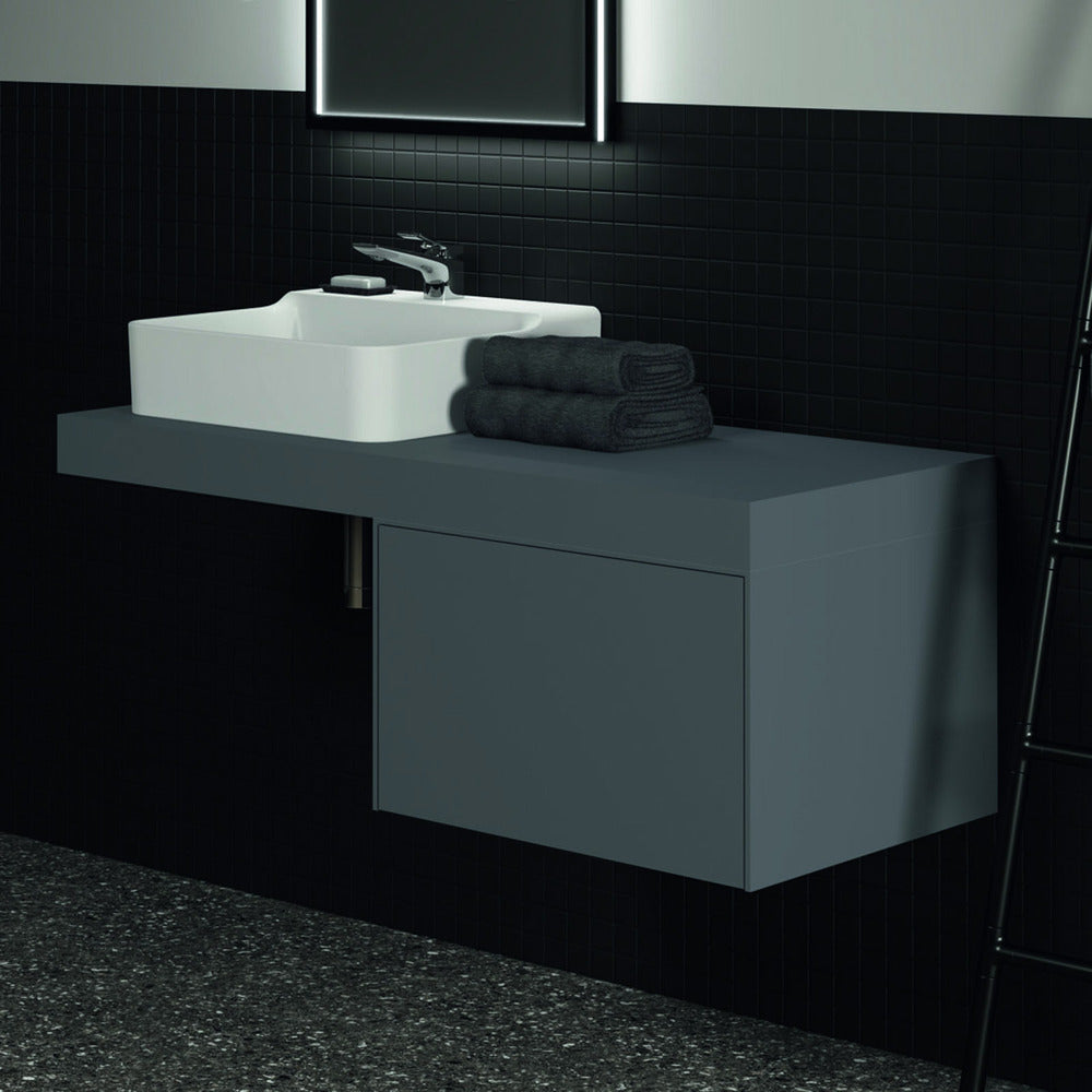 Ideal Standard Atelier Conca Washbasin Top Without Cutout Matte Anthracite 120 cm