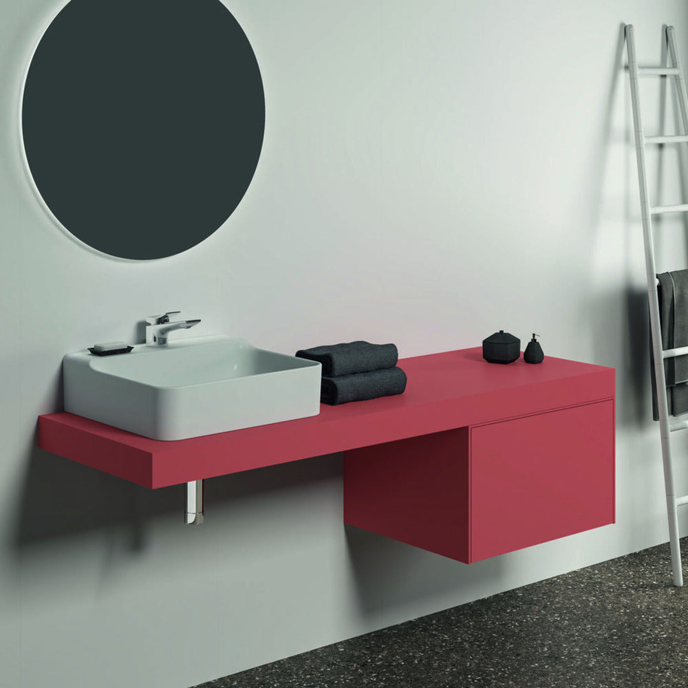 Ideal Standard Atelier Conca Washbasin Top Without Cutout Red - Orange Matte 160 cm