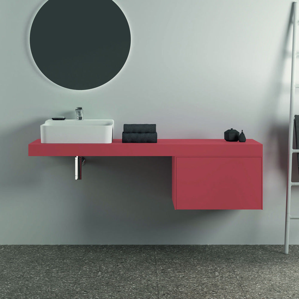 Ideal Standard Atelier Conca Washbasin Top Without Cutout Red - Orange Matte 160 cm