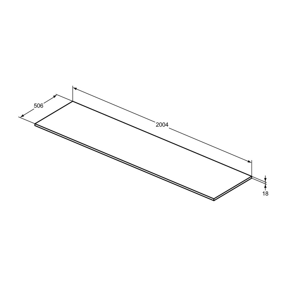 Washbasin Top Ideal Standard i.life B Matte Sand Beige 200 cm