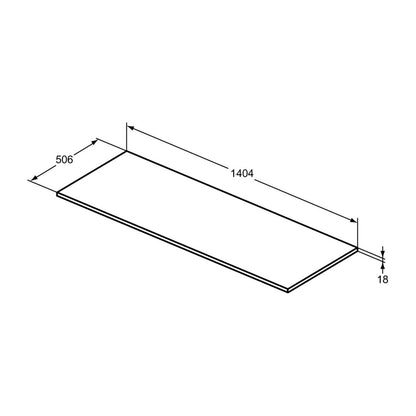 Блат за умивалник Ideal Standard i.life B с кафяв дъбов финиш 140 см