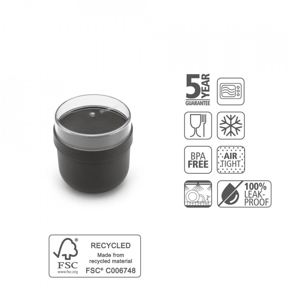 Купа за закуска Brabantia Make&Take 500ml, Тъмен Сив 1006296
