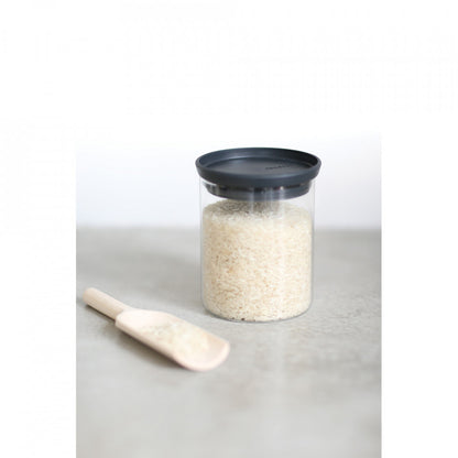 Стъклен буркан Brabantia стативен 0.6L, Тъмен сив 646875