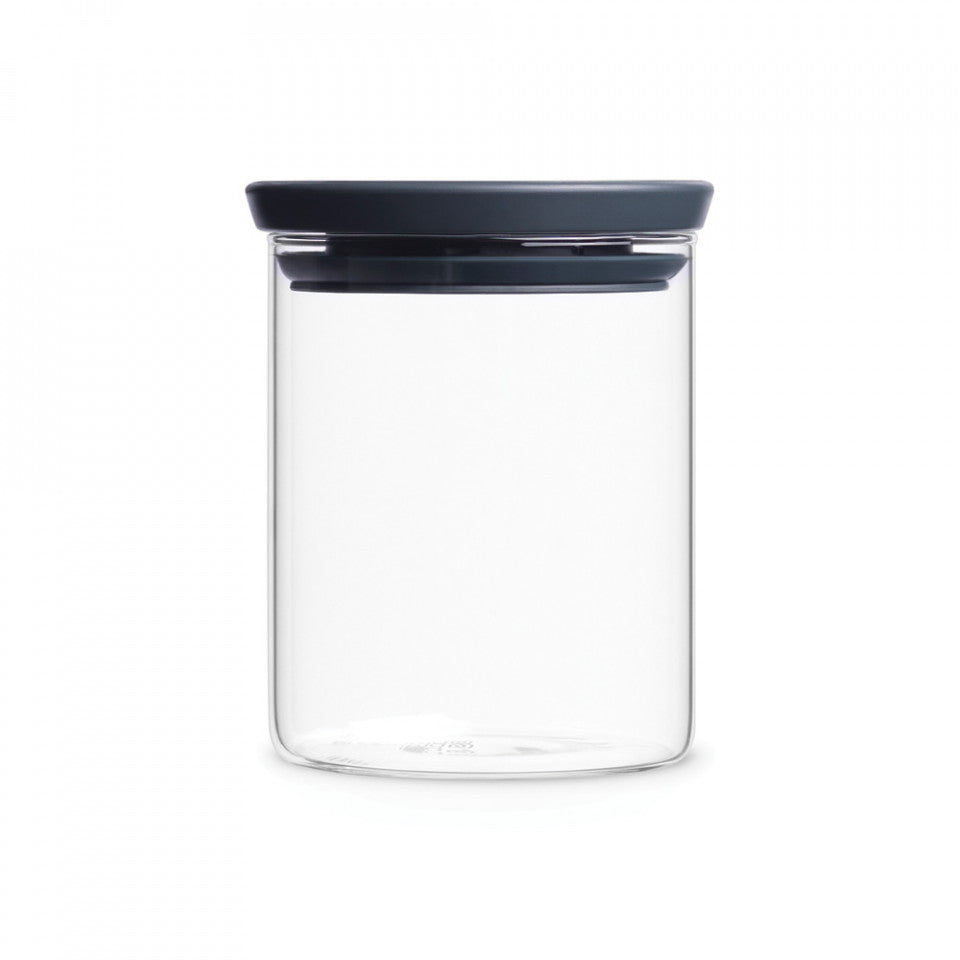 Стъклен буркан Brabantia стативен 0.6L, Тъмен сив 646875